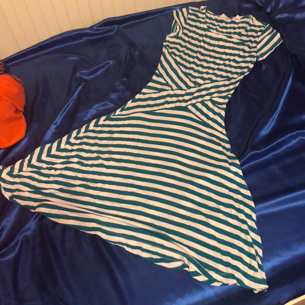 Striped Midi Flare Dress